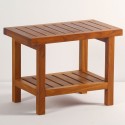 Teak Spa Shower Bench With Shelf , 8 Best Teak Shower Bench In Furniture Category