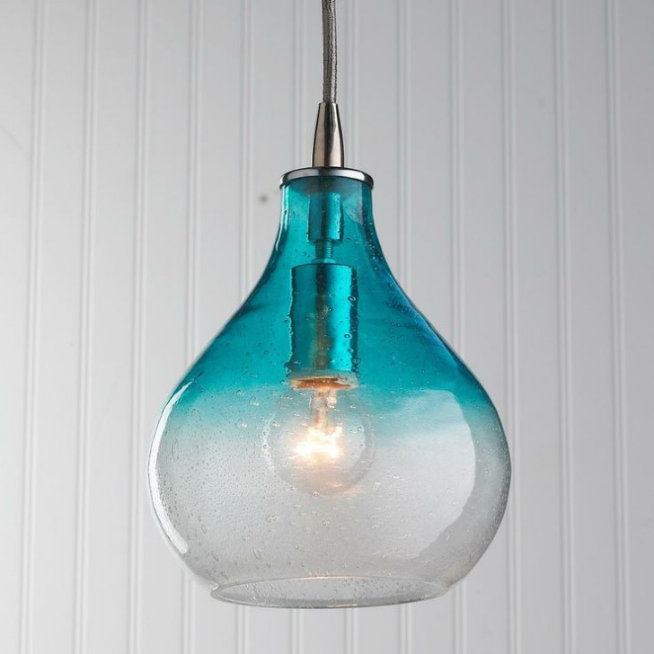 Lightning , 8 Hottest Seeded glass pendant light : Teardrop Seeded Glass Pendant