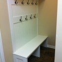 The finished bench , 7 Stunning Mudroom Benches In Kitchen Appliances Category