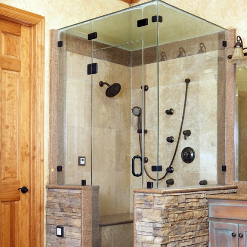 Bathroom , 7 Charming Shower Stall Ideas : Tile Shower Stall Design Ideas