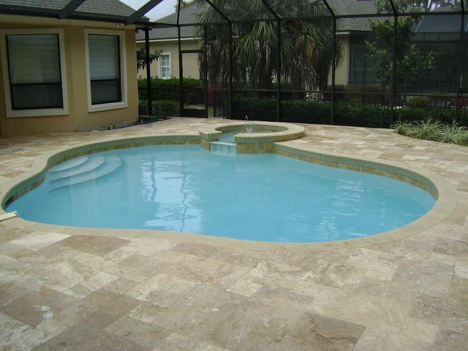 922x692px 7 Hottest Travertine Pool Deck Picture in Others