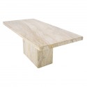 Travertine Pedestal Dining Table , 7 Unique Travertine Dining Table In Furniture Category