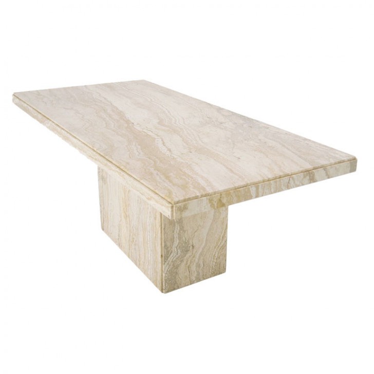 Furniture , 7 Unique Travertine Dining Table : Travertine Pedestal Dining Table