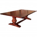 Trestle Table in Distressed Cherry Wood , 7 Excellent Wood Trestle Dining Table In Apartment Category