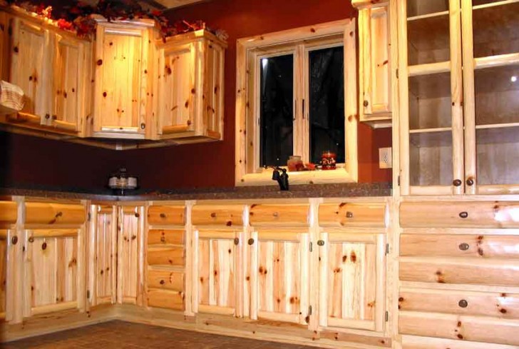 Kitchen , 8 Outstanding Knotty pine kitchen cabinets : Unique Cabinet Door Styles