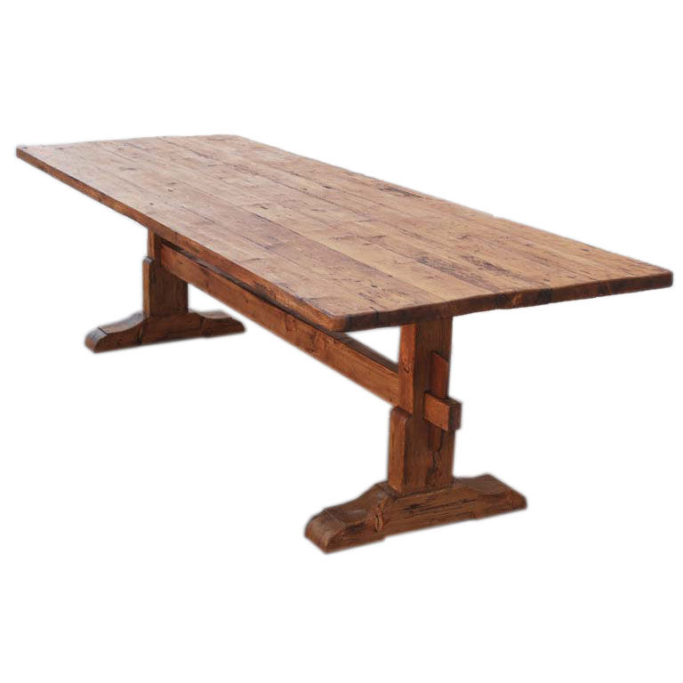 768x768px 8 Fabulous Pine Trestle Dining Table Picture in Furniture