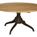 Wood Round Industrial Dining Table , 7 Amazing Reclaimed Round Dining Table In Furniture Category