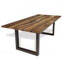 Zebra wood top with walnut , 7 Stunning Zebra Wood Dining Table In Furniture Category