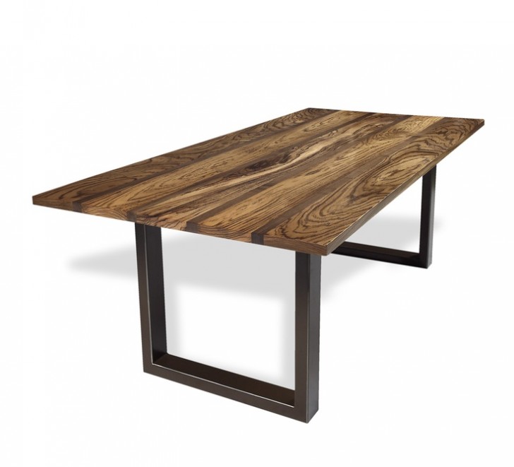 Furniture , 7 Stunning Zebra Wood Dining Table : Zebra Wood Top With Walnut