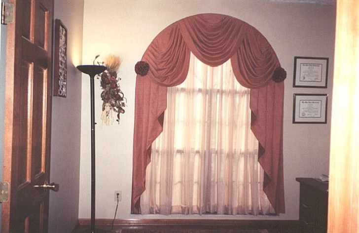 Interior Design , 7 Superb Arched window curtains :  Bathroom Window Curtains