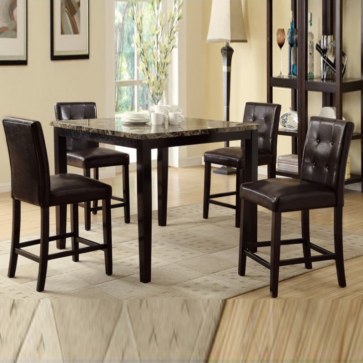 Dining Room , 7 Awesome Marble Counter Height Dining Table : Counter Height Dining Set