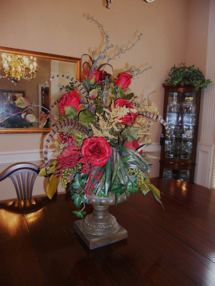 Others , 6 Beautiful Dining Table Floral Centerpieces : Dining Room Table Arrangement