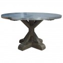 industrial round dining table , 8 Unique Zinc Topped Dining Table In Furniture Category