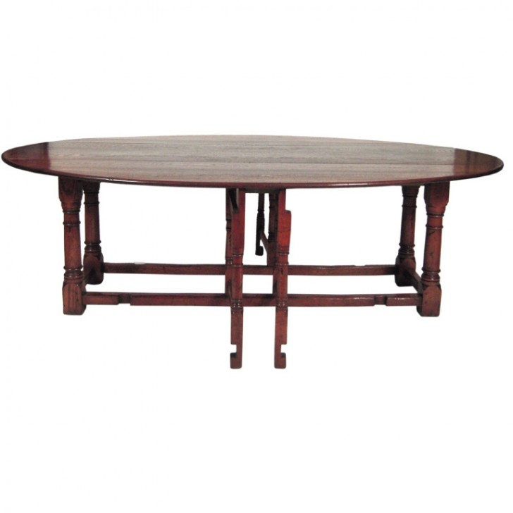 Furniture , 8 Unique Oval Drop Leaf Dining Table : Leaf Hunt Dining Table