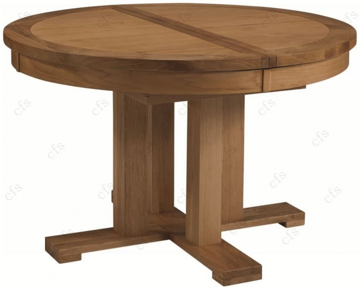 Furniture , 8 Unique Round Extending Dining Table : Lyon Oak Dining Table