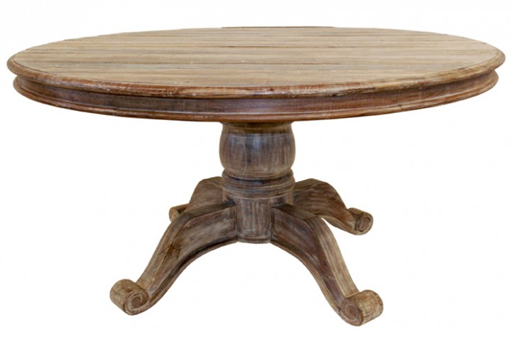 Furniture , 7 Amazing 60 Inch Round Dining Tables : Reclaimed Teak Round Dining Table