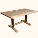 reclaimed wood dining table , 7 Fabulous Reclaimed Wood Trestle DiningTable In Furniture Category
