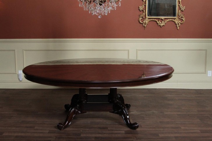 Furniture , 6 Amazing 84 Inch Round Dining Table : Round Mahogany Dining Table