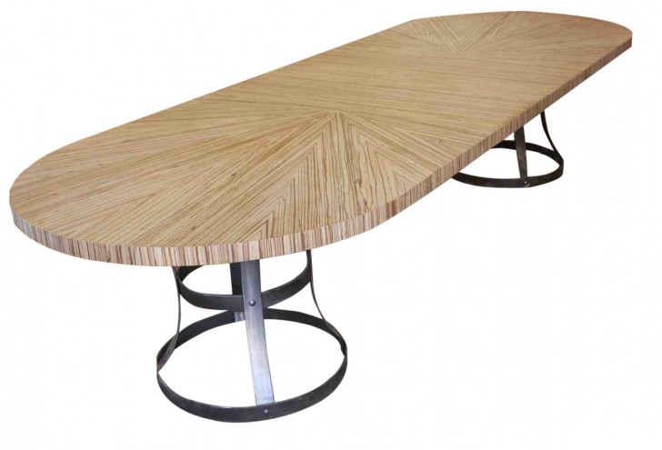 Furniture , 7 Stunning Zebra Wood Dining Table : Zebra Wood Custom Dining Table