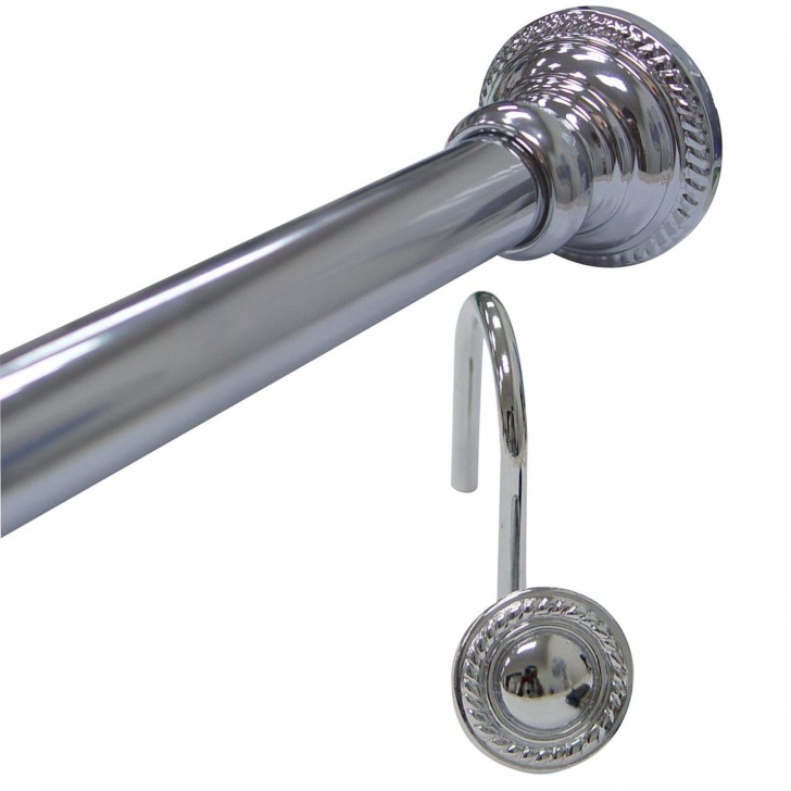 Others , 6 Best Chrome Curtain Rods : Adjustable Shower Curtain