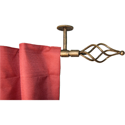 Others , 7 Cool Ceiling Mounted Curtain Rods : Antique Gold