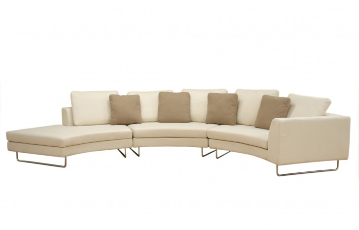 Furniture , 8 Best Curved sectional sofa : Baxton Studio Lilia Curved