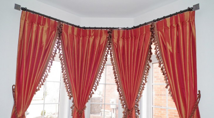 Others , 7 Cool Bay window curtain rods : Bay Window Curtain Rods