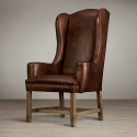 Belfort Wingback Leather Dining Chair , 6 Best Wingback Dining Chair In Furniture Category