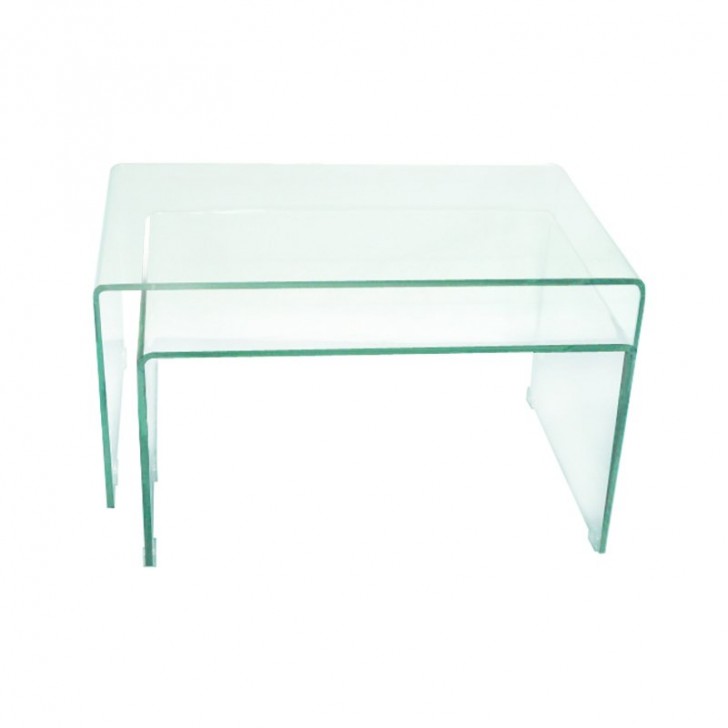 Furniture , 6 Hottest Bent glass coffee table : Bent Glass Inset Coffee Table