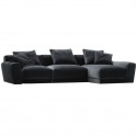 Furniture , 8 Good Velvet sectional : Big blue velvet sectional
