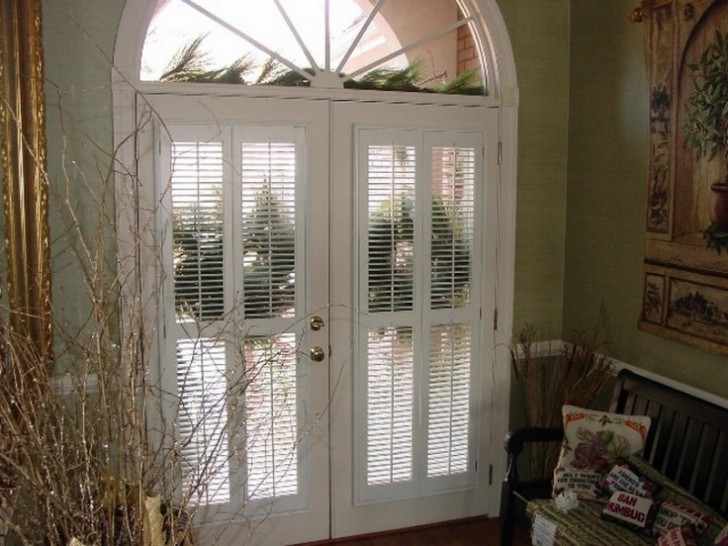 Interior Design , 8 Hottest Window coverings for french doors : Blinds For French Doors