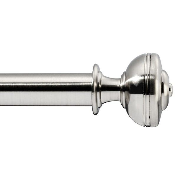 Others , 7 Gorgeous Brushed Nickel Curtain Rods : Brushed Nickel