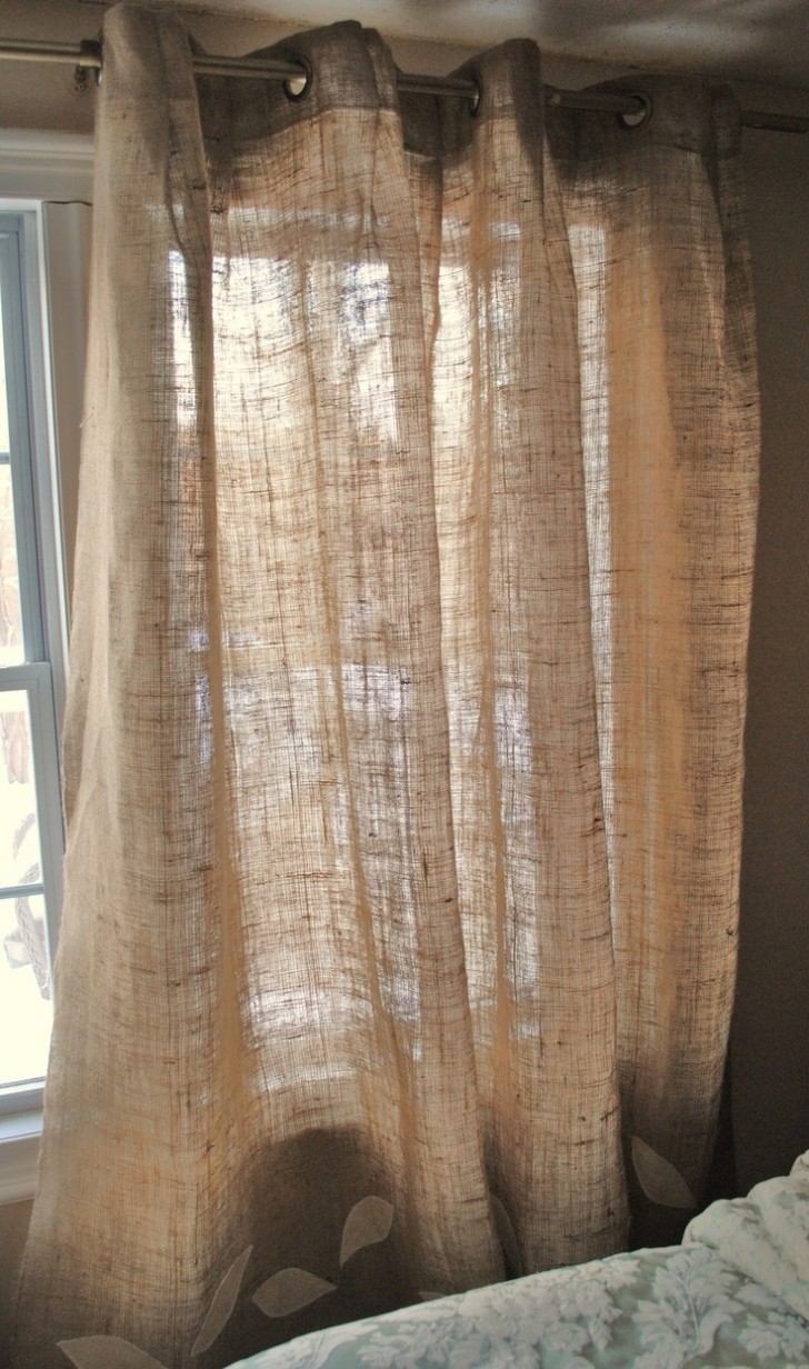 Others , 8 Hottest Burlap curtain panels : Burlap Curtain Panel With Grommets