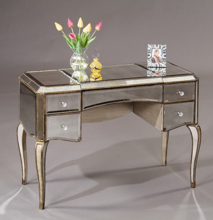 Furniture , 7 Hottest Mirrored vanity table : Collette Mirrored Vanity