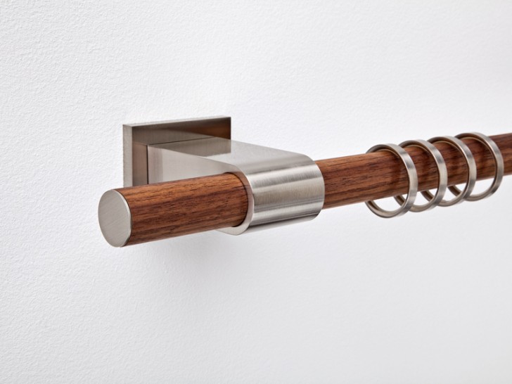 Others , 8 Awesome Contemporary curtain rods : Contemporary Style Wooden Nickel Curtain