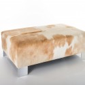 Cowhide Ottoman metal legs , 5 Charming Cowhide Ottoman In Furniture Category
