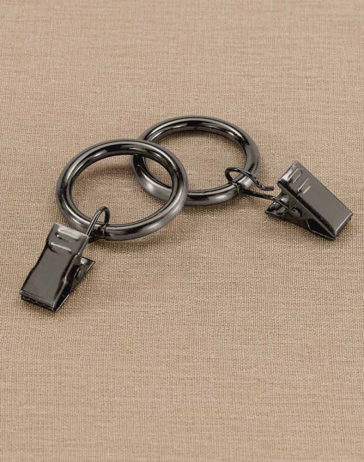 Others , 7 Hottest Curtain Rings With Clips : Curtain Clip Ring Set