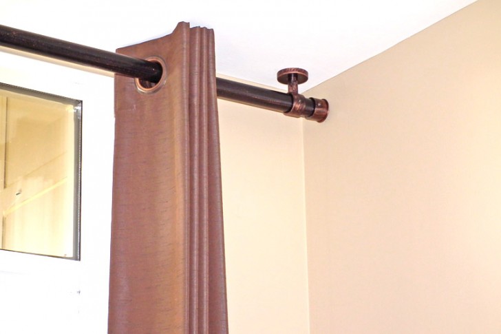 Others , 7 Cool Ceiling mounted curtain rods : Curtain Rods