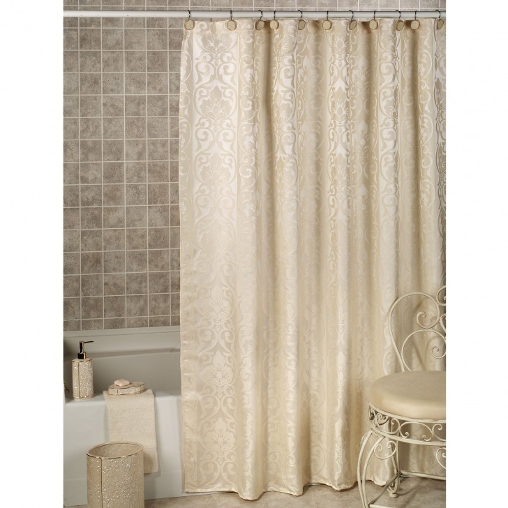 Others , 7 Fabulous Shower curtain liners : Curtain With Liner Cream