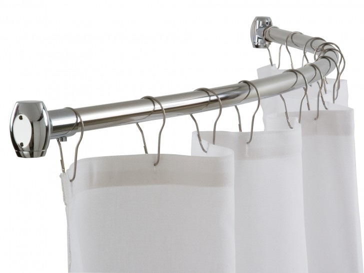 Others , 7 Unique Curved curtain rod : Curved Shower Curtain Rod