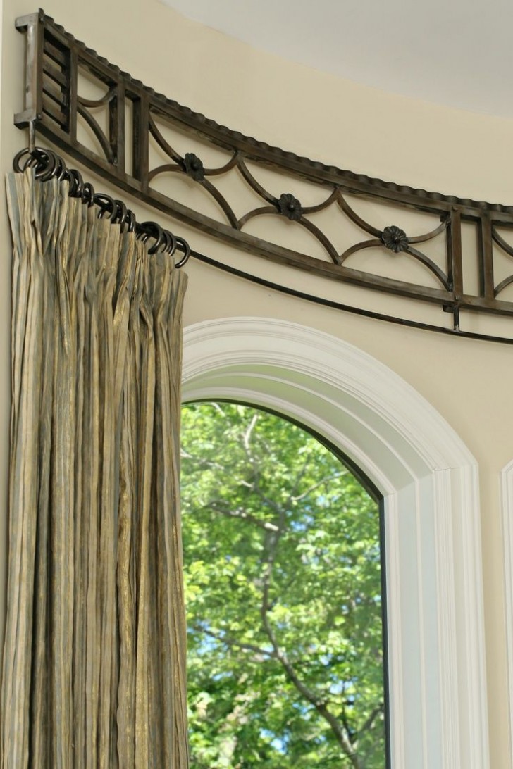 Others , 6 Hottest Curved window curtain rod : Curved Curtain Rod Window