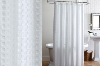 590x445px 5 Nice White Waffle Shower Curtain Picture in Others