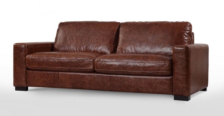 Furniture , 7 Stunning Distressed leather sectional : Distressed Leather Sofa Chair
