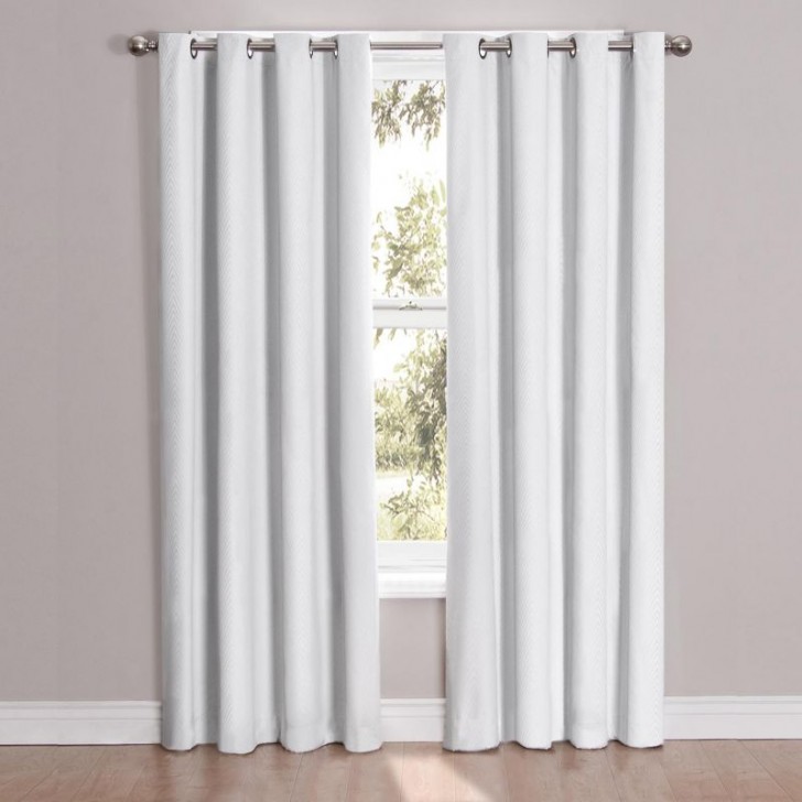 Others , 7 Gorgeous White Grommet Curtains : Grommet Window Curtain Panel