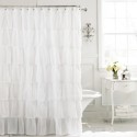 Gypsy Ruffled Shower Curtain White , 7 Superb White Ruffle Shower Curtain In Others Category