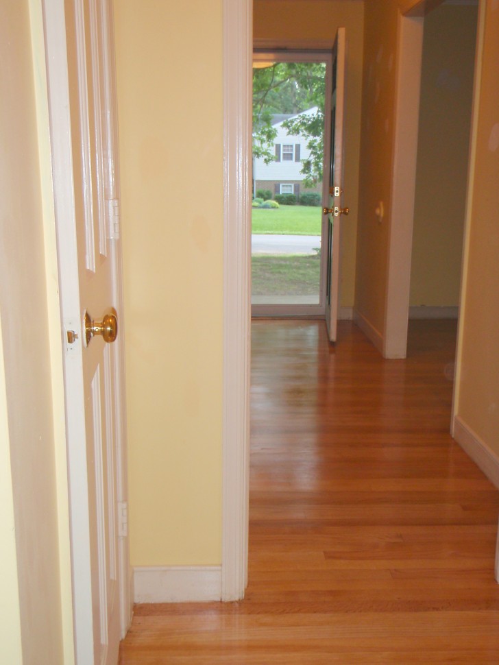Others , 10 Good Flooring for hallways : Hardwood Floor Refinished In Hallway