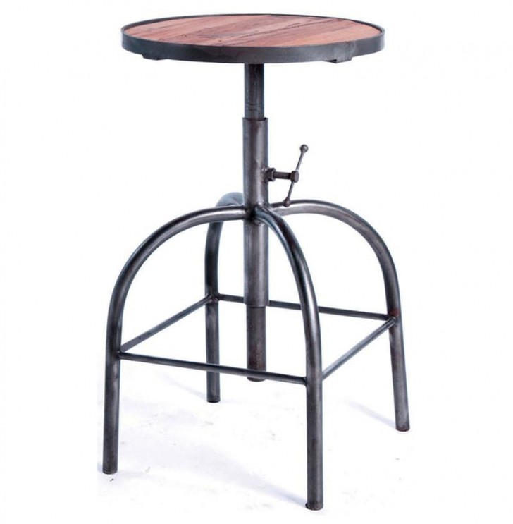 Furniture , 7 Charming Reclaimed wood bar stools : Industrial Loft Reclaimed Wood