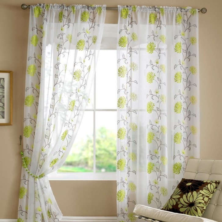 Others , 7 Cool voile curtains : Lombok Floral Voile Curtains