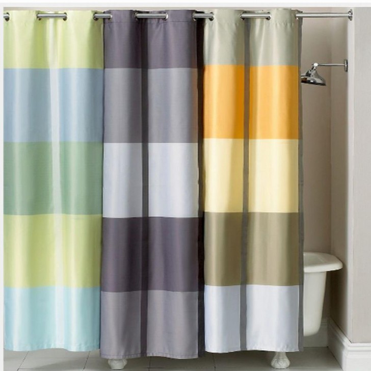 Others , 8 Stunning Striped shower curtain : Martha Stewart Encore Stripe Shower Curtain Blue