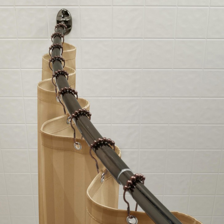 Others , 6 Stunning Curved curtain rods : Metro Curved Shower Curtain Rods